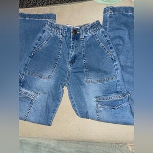Blue cargo jeans
